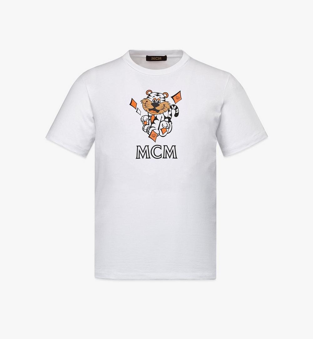 メンズ ニュー イヤー タイガー プリント Tシャツ - オーガニック コットン 1